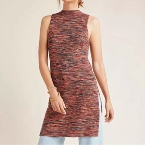 ANTHROPOLOGIE Tami Orange Brown Sleeveless Knit Tunic Women’s Small $140